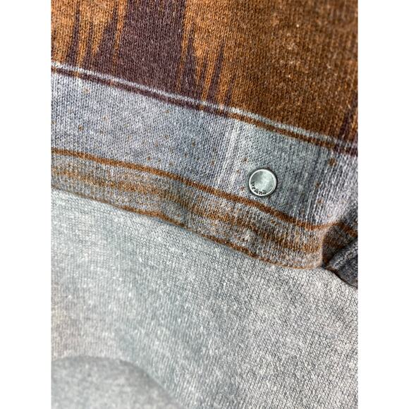 prAna Women's Size XS Gray Blue Brown Striped Hemp Blend Pullover Sweatshirt - Picture 6 of 6